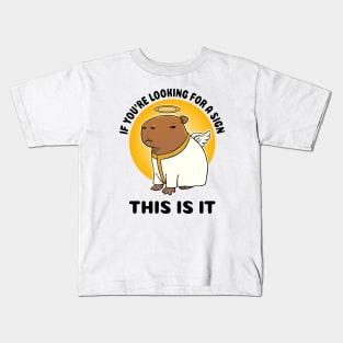 If you're looking for a sign this is it Capybara Angel Kids T-Shirt